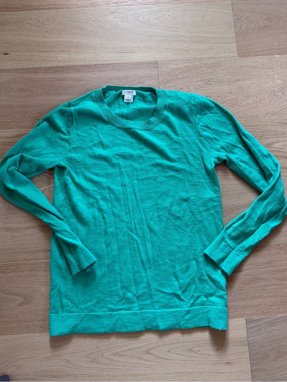 Green J.Crew Lightweight Sweater